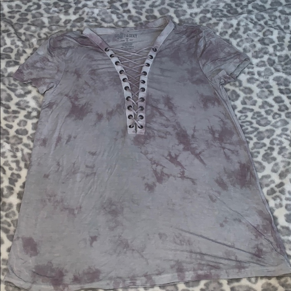 Tye dye cross cross tee